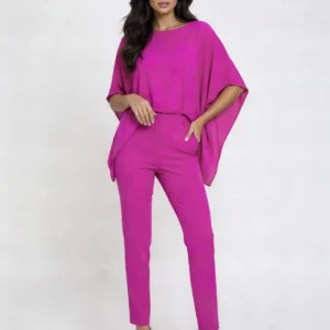 Hot Pink Bodycon Midi Dress for Women